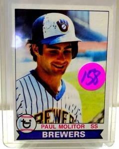 lot 158 image: 1979 Topps Paul Molitor #24 Milwaukee Brewers Hof Second Year Card