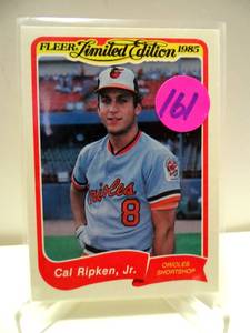 lot 161 image: 1985 Fleer Limited Edition #28 Cal Ripken Jr. NM-MT Orioles
