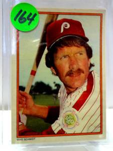 lot 164 image: 1985 Topps Circle K #19 MIKE SCHMIDT PHILADELPHIA PHILLIES HOF GREAT
