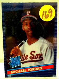 lot 169 image: 1990 Michael Jordan Baseball Rated Rookie 1986 Donruss Style Promo White Sox