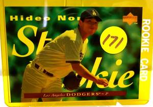 lot 171 image: ROOKIE CARD - HIDEO NOMO Dodgers 1995 UPPER DECK Baseball Card #226 RC