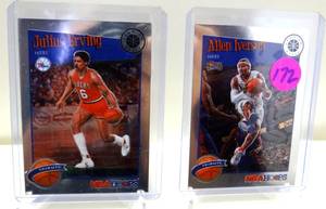 lot 172 image: PHILADELPHIA 76ers SUPERSTAR lot - NBA HOOPS TRIBUTE JULIUS ERVING & ALLEN IVERSON