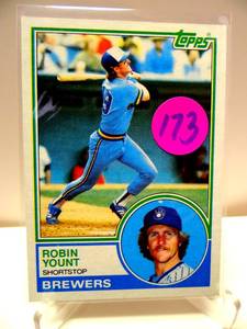 lot 173 image: MLB 1983 Topps ROBIN YOUNT #350 Milwaukee Brewers HOF