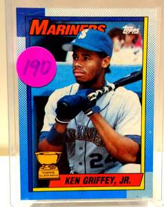 lot 190 image: SUPERSTAR ROOKIE - 1990 Topps KEN GRIFFEY JR. All-Star Rookie #336 $$