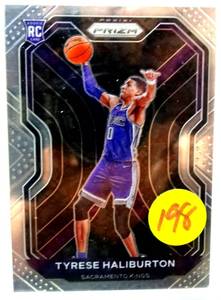 lot 198 image: ROOKIE - Tyrese Halliburton 2020-21 Panini Prizm Base #262 Sacramento Kings Rookie RC