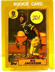 lot 201 image: ROOKIE CARD - Topps 1987 Bo Jackson #170 Rookie Kansas City Royals