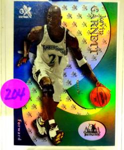 lot 204 image: EX Kevin Garnett Timberwolves Legend Special Ultra SP Holofoil Refractor Card $$$