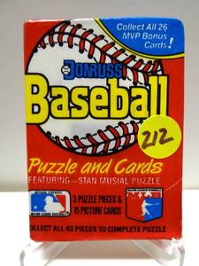 lot 212 image: 1988 Donruss Baseball Sealed Unopened Wax Pack