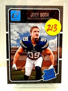 lot 213 image: RATED ROOKIE - 2016 Panini Optic JOEY BOSA Rated Rookie #175 Super Star CHARGERS RC