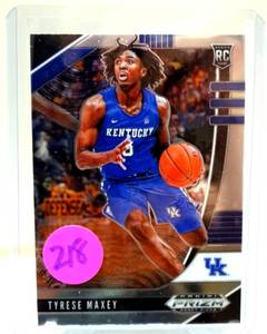 lot 218 image: HOT ROOKIE - Tyrese Maxey 2020 Panini Prizm Draft Picks Rookie Card RC #54 $$