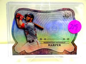 lot 219 image: 2014 Bowman Platinum Bryce Harper Cutting Edge Stars #CES-BH NMM