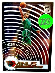lot 223 image: 2020-21 Donruss Optic Jayson Tatum T-Minus 3 2 1 Holo Prizm #11 CELTICS