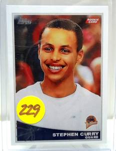 lot 229 image: STEPHAN CURRY TOPPS ROOKIE CARD #321 (AUTHENTICITY UNKNOWN)