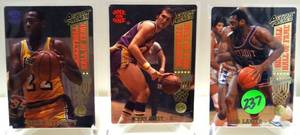 lot 237 image: 1993 ACTION PACKED BASKETBALL HALL OF FAME LOT - ELGIN BAYLOR, JERRY WEST, & BOB LANIER