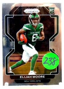 lot 238 image: ROOKIE CARD - 2021 Panini Prizm NFL Football ELIJAH MOORE #346 Base Rookie RC New York Jets