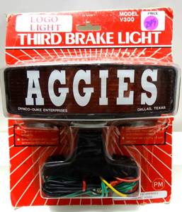lot 249 image: TEXAS A&M AGGIES THIRD BRAKE LIGHT - NIP