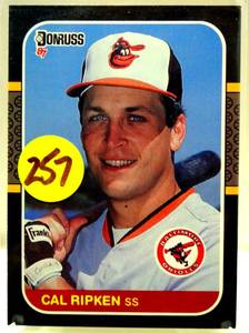 lot 257 image: 1987 Donruss Cal Ripken Jr. #89 NMMT