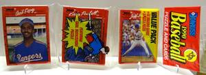 lot 258 image: 1990 DONRUSS 48 CARD SEALED RACK PACK - LOADED ROOKIE YEAR INCLUDING KEN GRIFFEY JR