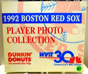 lot 267 image: COMPLETE 1992 Boston Red Sox Player Uncut Photo Collection by Dunkin Donuts $$