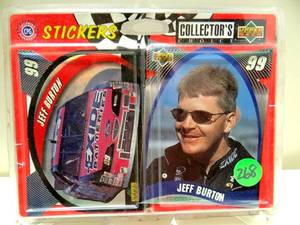 lot 268 image: CAL PRINT & GRAPHICS JEFF BURTON UPPER DECK COLLECTORS CHOICE STICKERS - SEALED