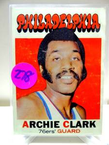 lot 278 image: VINTAGE 1971-72 Topps #106 Archie Clark Philadelphia 76ERS NBA Star Basketball