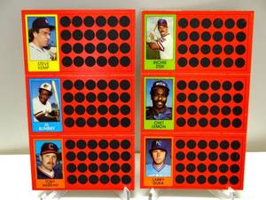 lot 279 image: 1981 Topps Baseball Scratch-Off Steve Kemp Al Bumbry Frank White #11-29-47 & 1981 Topps Baseball Scratch-Off Richie Zisk Chet Lemon Larry Gura #16-34-51 MINT $$$