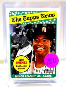 lot 280 image: 2018 Topps Heritage Minor League Eloy Jimenez The Topps News All-Stars #186