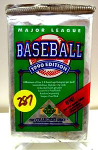 lot 287 image: 1990 UPPER DECK FOIL PACK - SEALED - KEN GRIFFEY CHASE