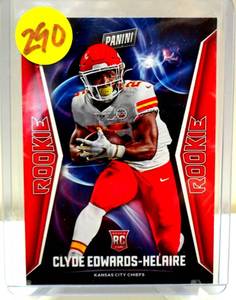 lot 290 image: ROOKIE CARD - Clyde Edwards-Helaire 2020 Panini Player of the Day Rookie RC Card No. 66