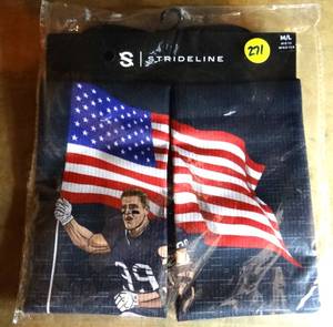 lot 271 image: STRIDELINE JJ WATT COLLECTORS SOCKS - SIZE 10-12 NIP