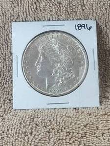 lot 1 image: 1896 Morgan Silver Dollar