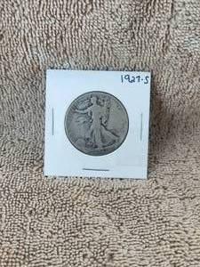 lot 25 image: 1927-S Walking Liberty Silver half-dollar