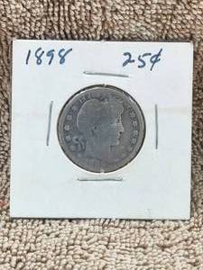 lot 43 image: 1898 barber dime
