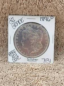lot 104 image: 1896-O Morgan Silver Dollar