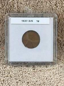 lot 109 image: 1937-SS Kennedy One Cent piece