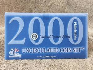 lot 123 image: 2000 United States Mint Uncirculated Coin Set with State Quarters