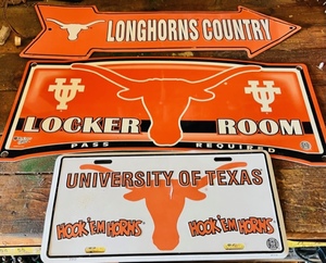 lot 91 image: Three Misc. UT Longhorns Signs