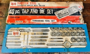 lot 119 image: HiMark Tungsten Steel 40 Piece Tap &amp Die Set