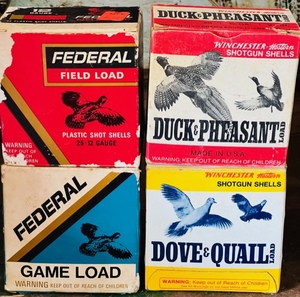lot 136 image: Four Boxes of Federal and Winchester 12Ga. Field and Game Shotgun Shells