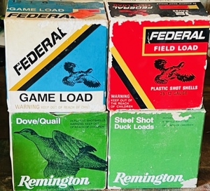 lot 137 image: Four Boxes of Federal and Remington 12Ga. Field and Game Load Shotgun Shells
