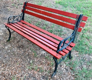 lot 191 image: Cast Iron and Wood Bench&nbsp48x 24 x20&nbsp