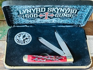lot 213 image: United Cutlery Lynyrd Skynyrd God  Guns Knife W Case and Certificate of Authenticity&nbsp