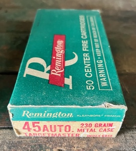 lot 350 image: Box of 50 Remington 45auto. 230 Grain, Metal Case, Center Fire Cartridges