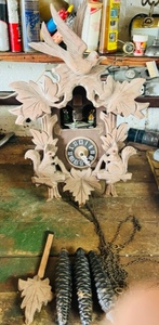 lot 356 image: Vintage Coo-Coo Style Clock WGerman Dancers - Has Swiss Movement & Plays Edelweiss and Laras Theme From Dr. Zhivago