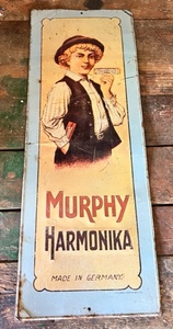 lot 369 image: Murphy Harmonika Made In Germany Metal Sign