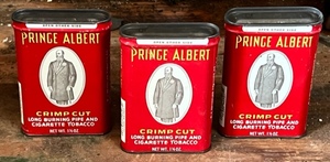 lot 370 image: Three Vintage Prince Albert Tobacco Tins