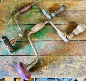 lot 385 image: Two AntiqueVintage Hand Drills
