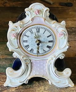 lot 390 image: Royal Duxs Czechoslovakia Model Hanas Josefina 0834 Mantle Clock