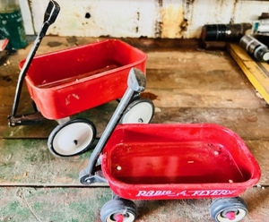lot 402 image: Two Miniature Wagons- Radio Flyer & Teleflora