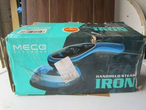 lot 187 image: MECO HANDHELD STEAM IRON, IN BOX, WORKING